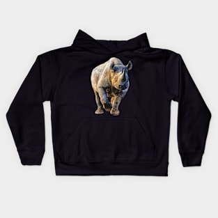 Black Rhino in Colour | African Wildlife Kids Hoodie